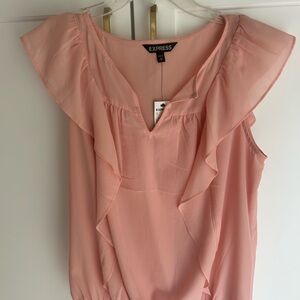 Express blush ruffle blouse